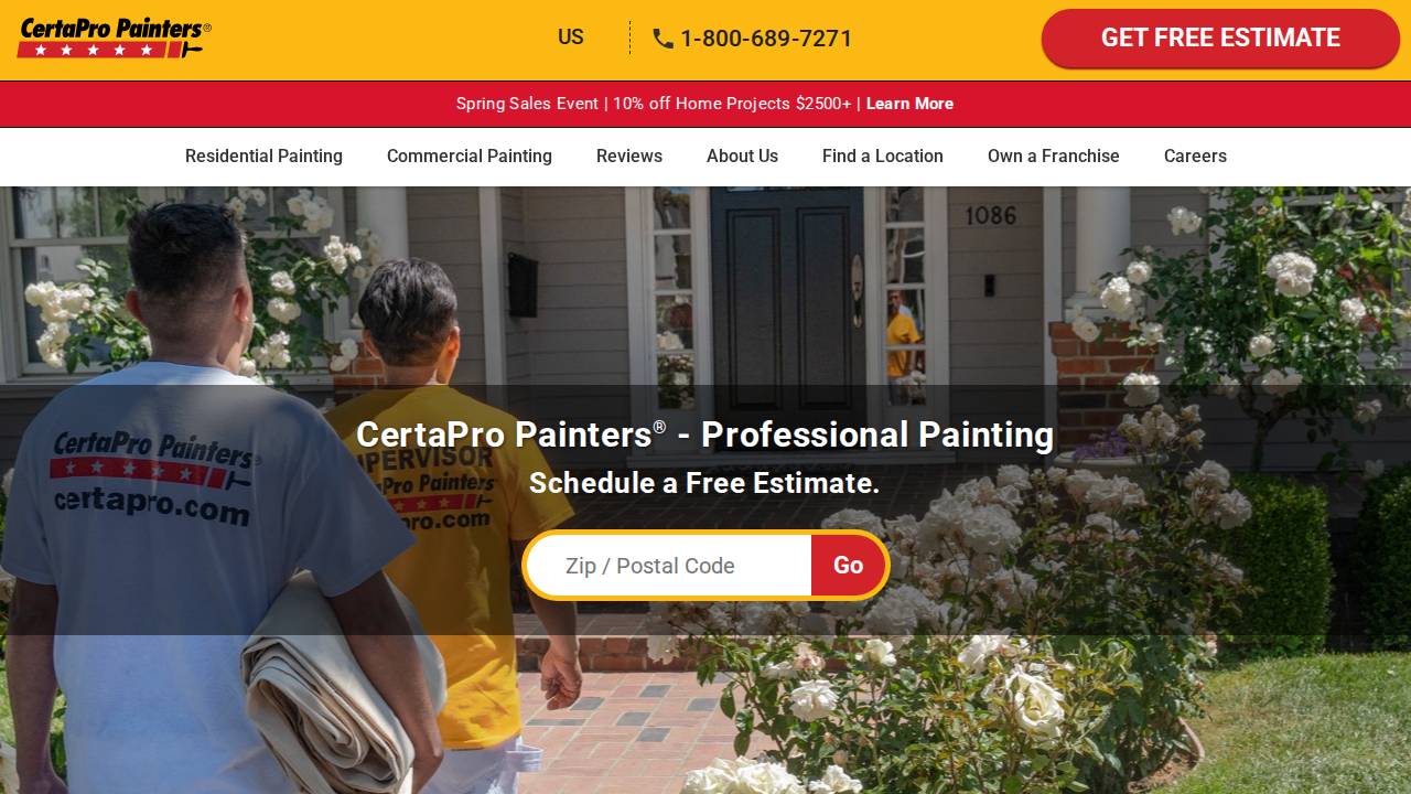 Certapro Painters website screenshot