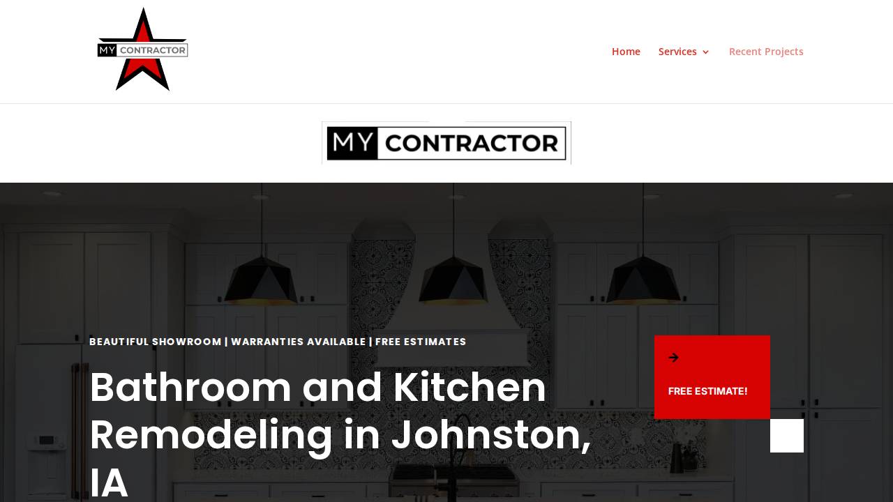 My Contractor website screenshot