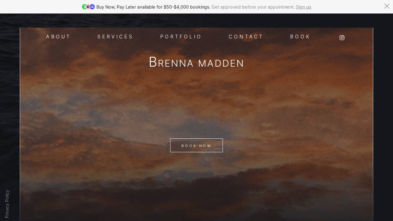 Golden Hour Skin Studio website screenshot