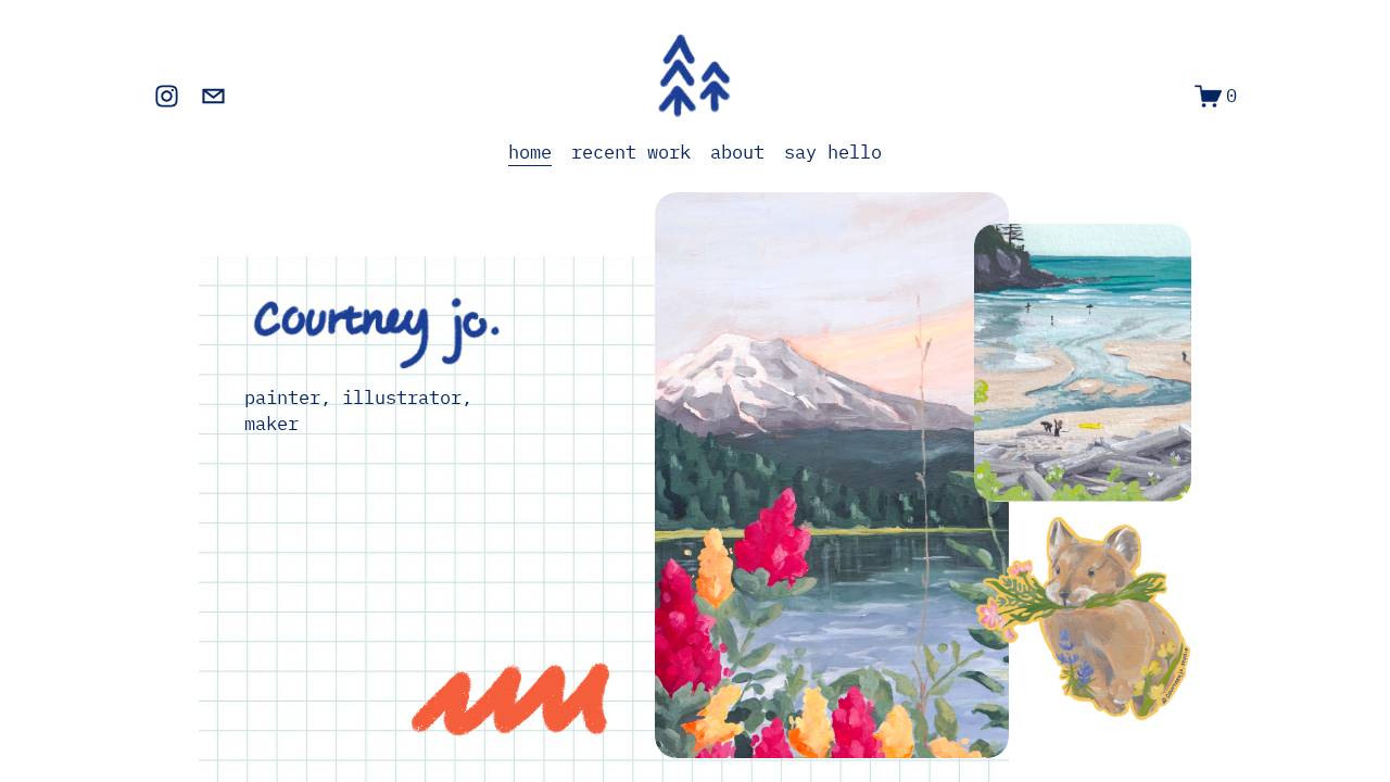 Courtneyjo Art website screenshot