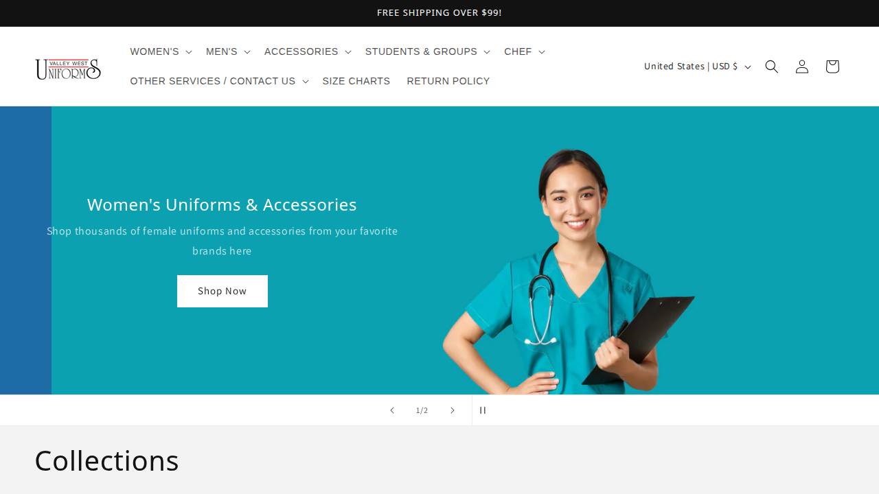 Mashys Scrubs website screenshot