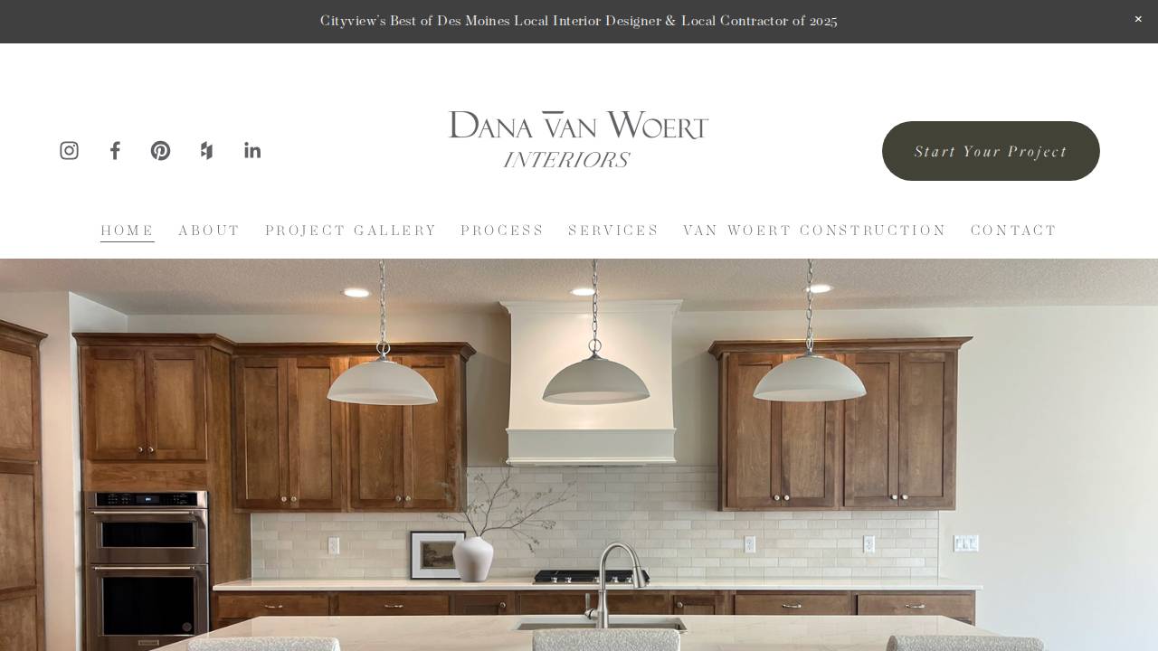 Dana Van Woert Interiors website screenshot