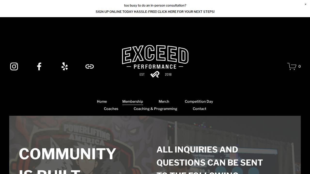 Exceed Ankeny website screenshot