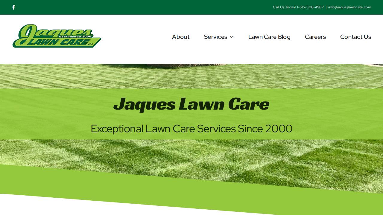 Jake’s Lawncare LLC website screenshot