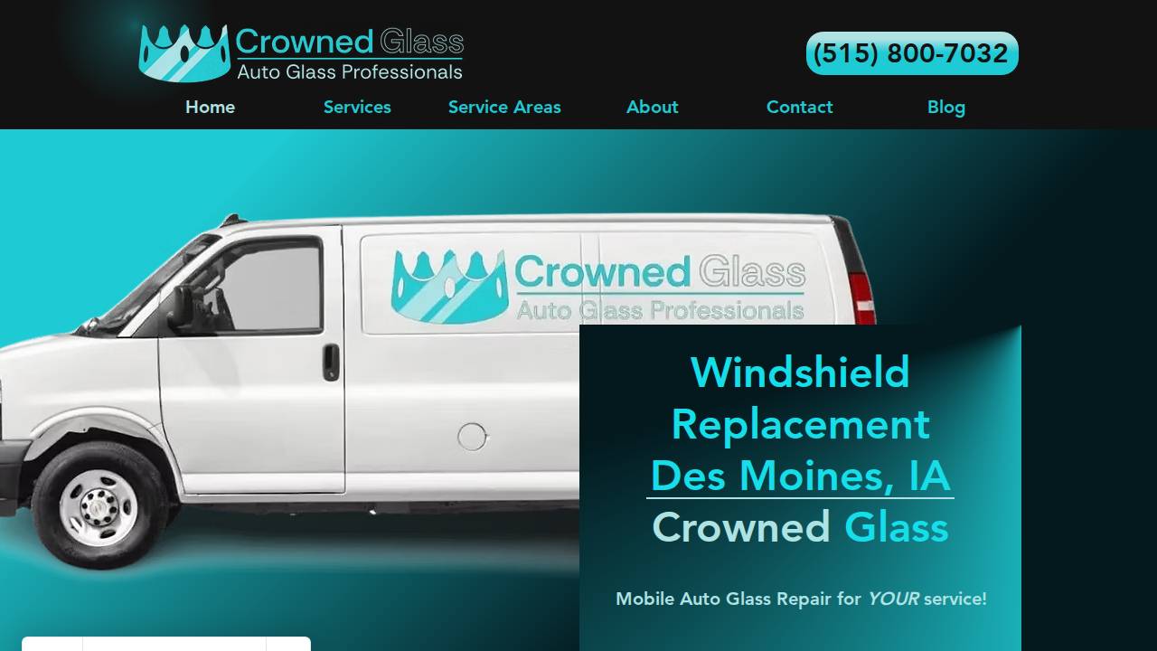 Crowned Glass website screenshot