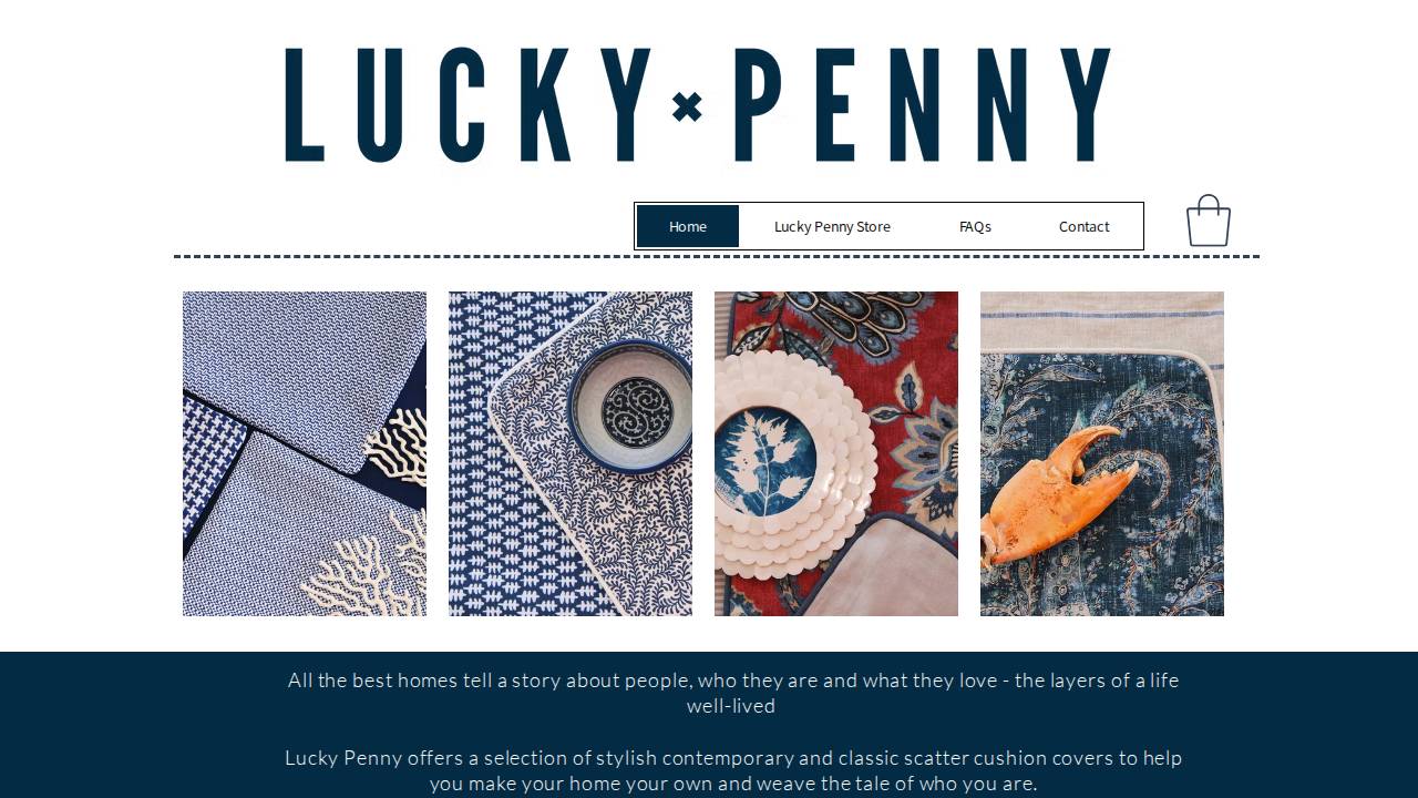 Lucky Penny Home Design website screenshot