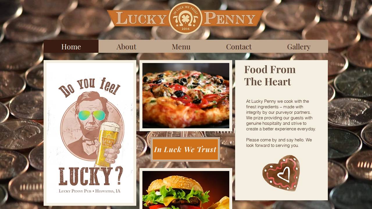 Lucky Penny Home Base website screenshot