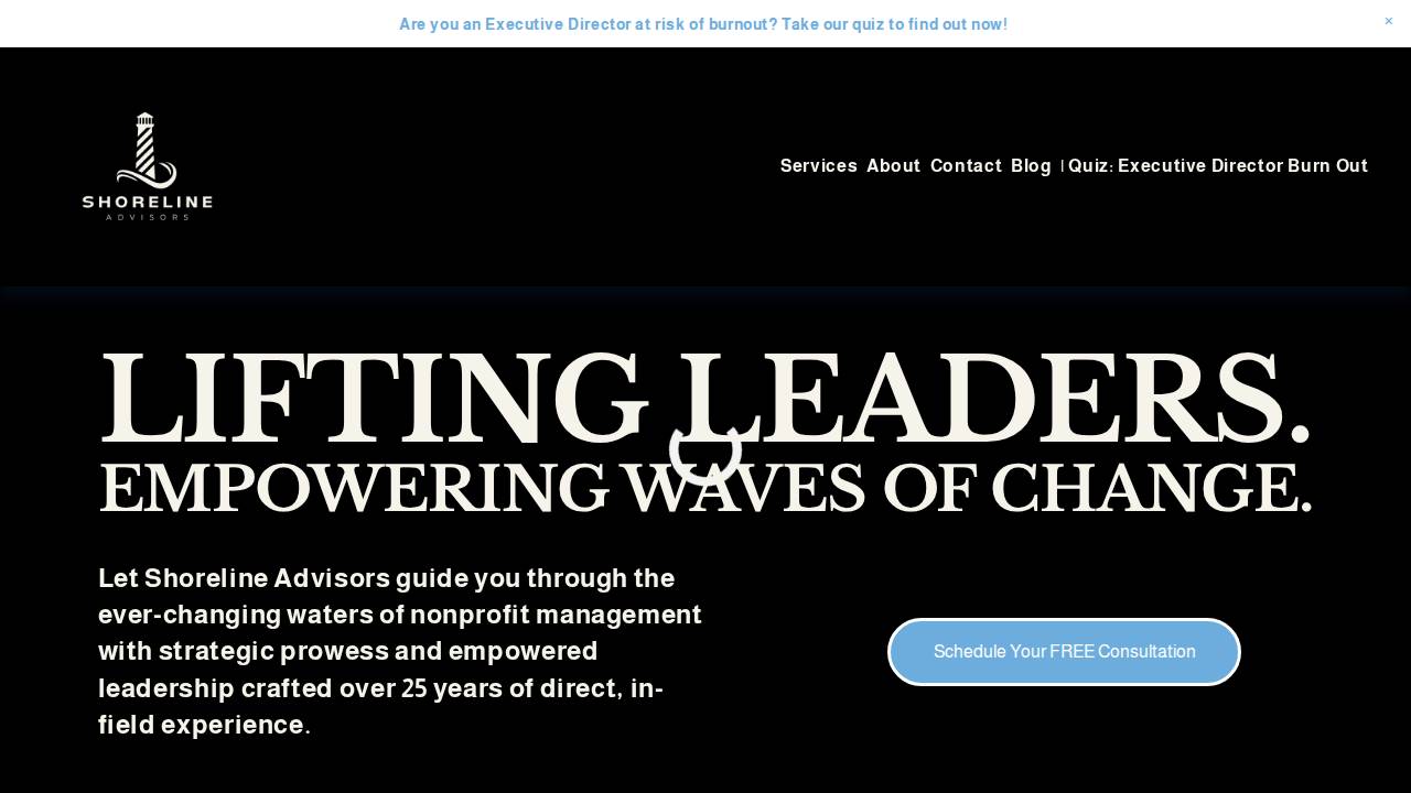 Shoreline Advisors LLC website screenshot