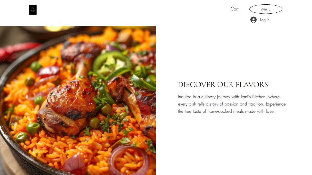 Temi's Kitchen website screenshot