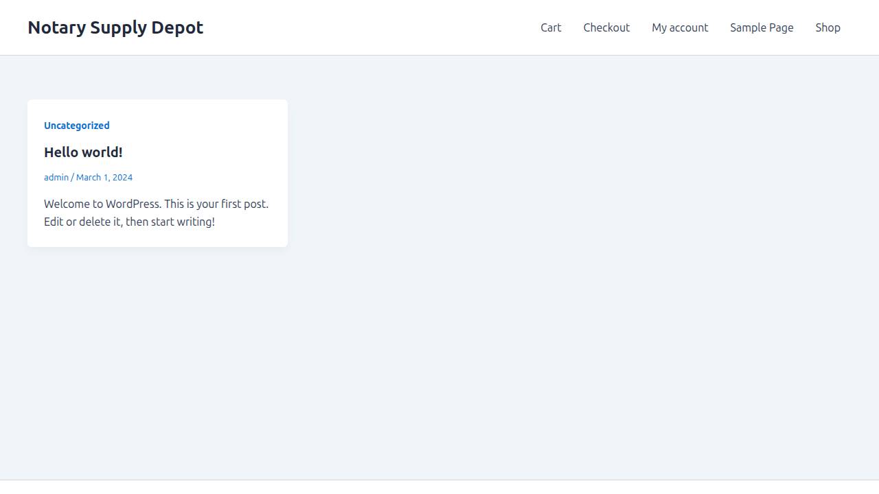 Notary Supply Depot website screenshot