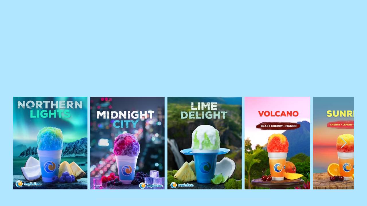 Tropical Sno website screenshot