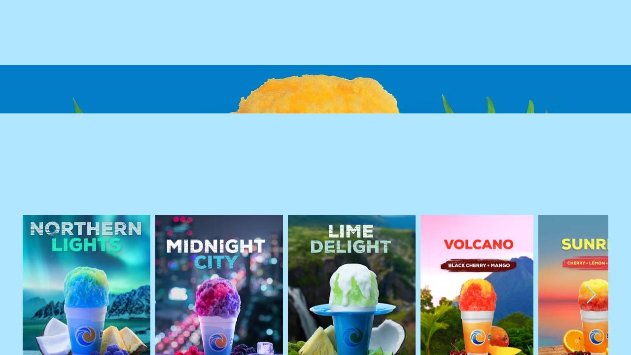 Tropical Sno website screenshot