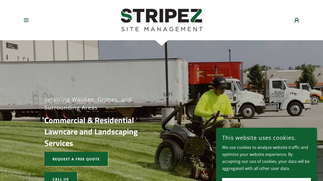 Stripez Site Management website screenshot