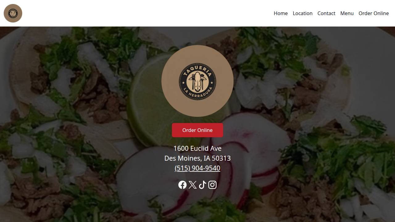 Taqueria La Herradura LLC website screenshot
