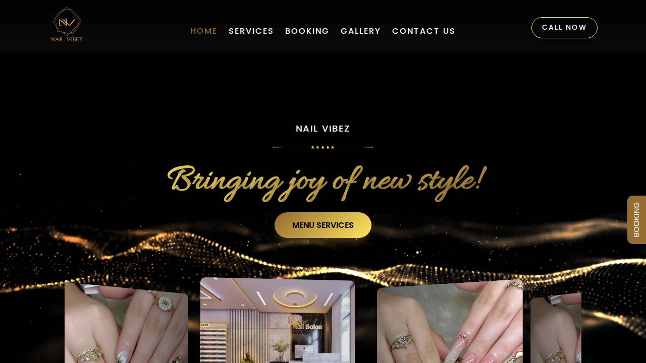 Nail Vibez LLC website screenshot