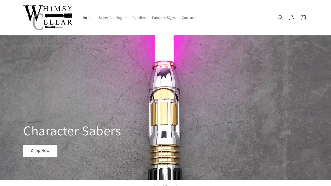 Whimsy Cellar LLC website screenshot