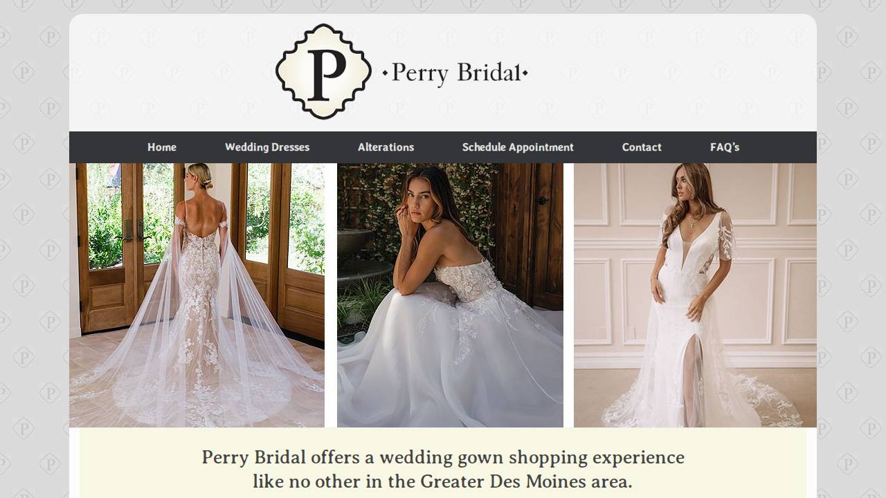 Altered Gown LLC website screenshot