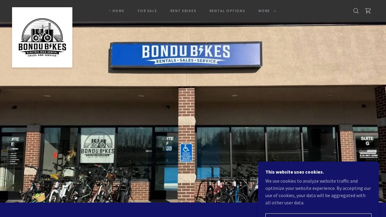 Bondubikes website screenshot