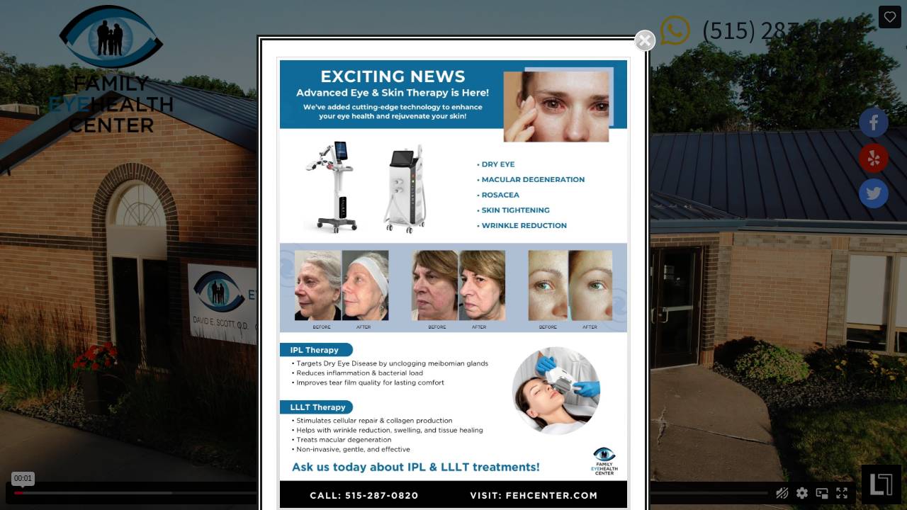 Feh Optometry website screenshot