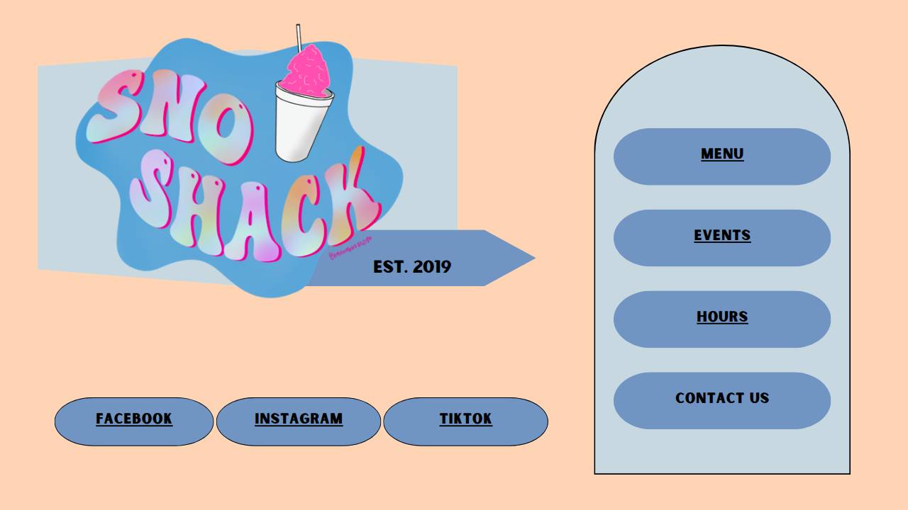 Sno Shack website screenshot