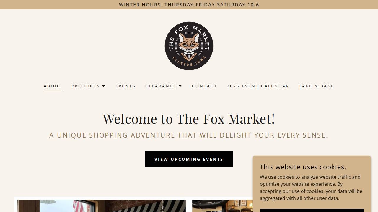 The Fox Market LLC website screenshot