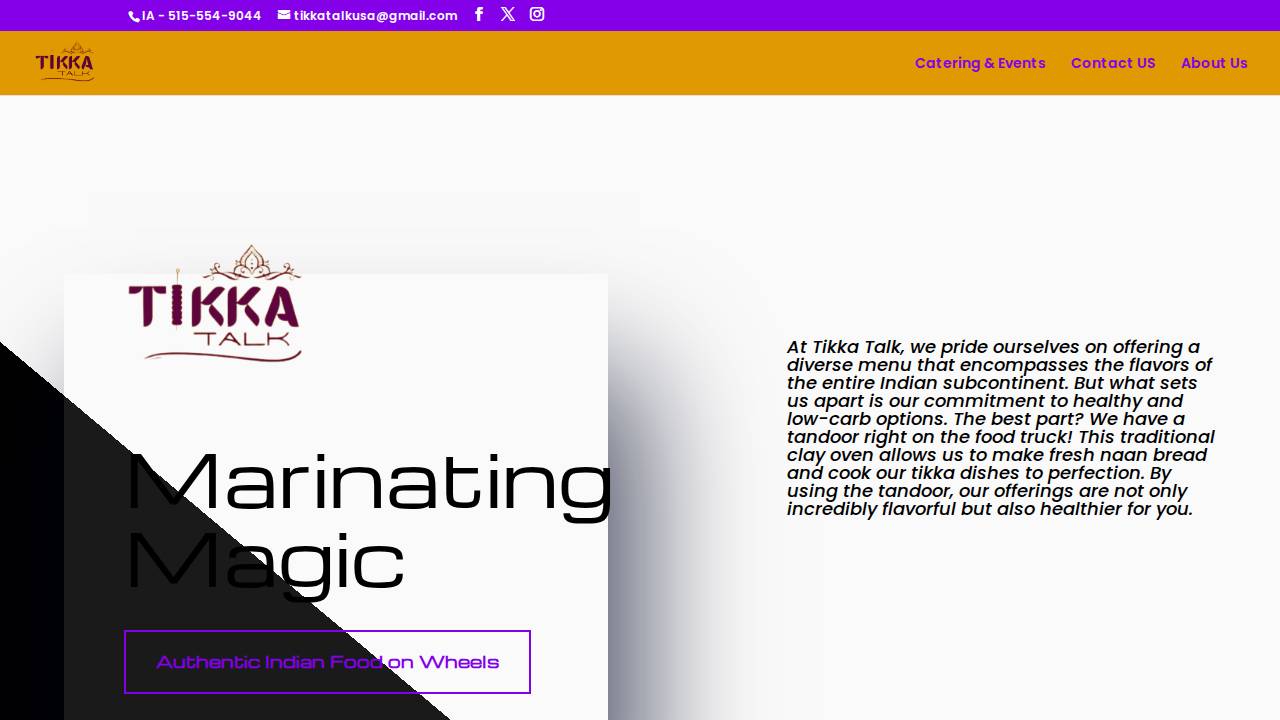 Tikka Talk website screenshot