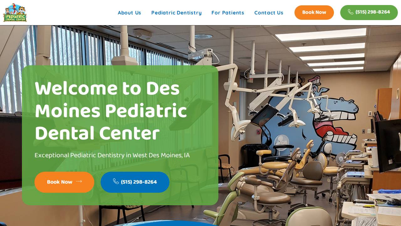 Iowa Pediatric Dental Surgery Pllc website screenshot