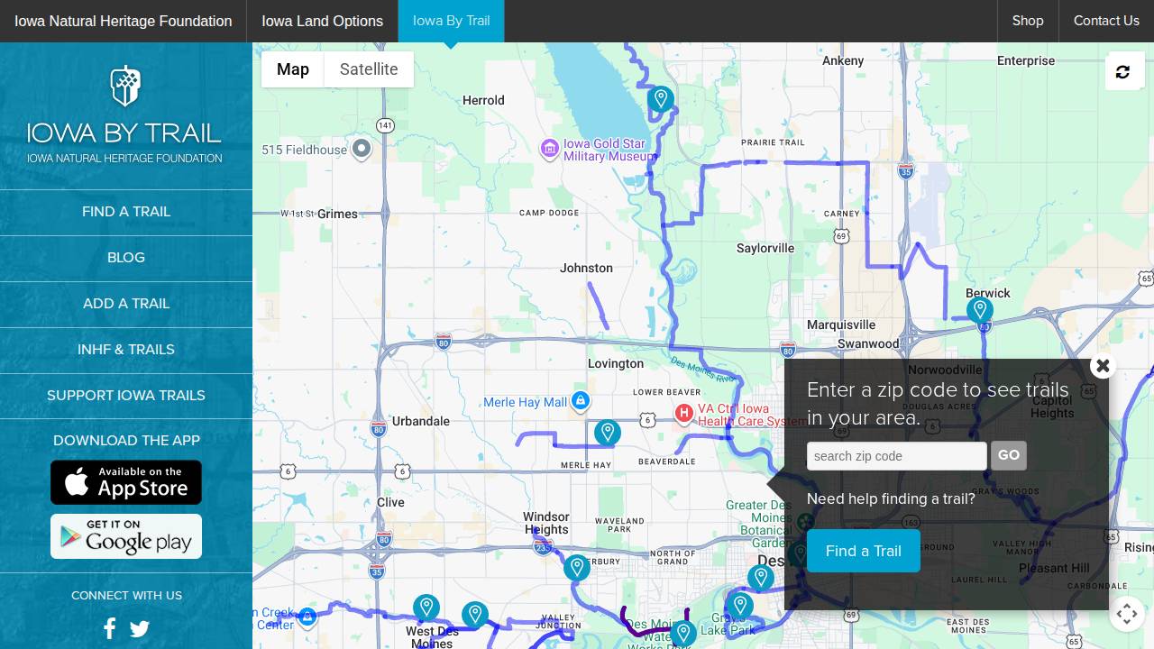 Jordan Creek Parkway website screenshot