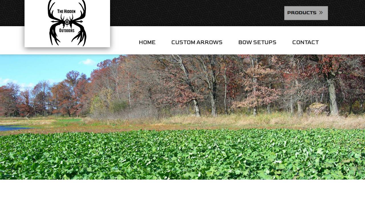 Hidden Outdoors website screenshot