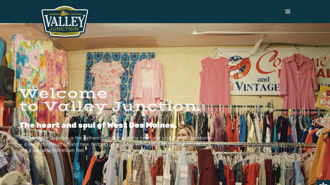 Valley Junction Farmers Market website screenshot