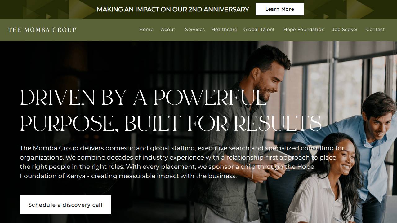 The Momba Group website screenshot