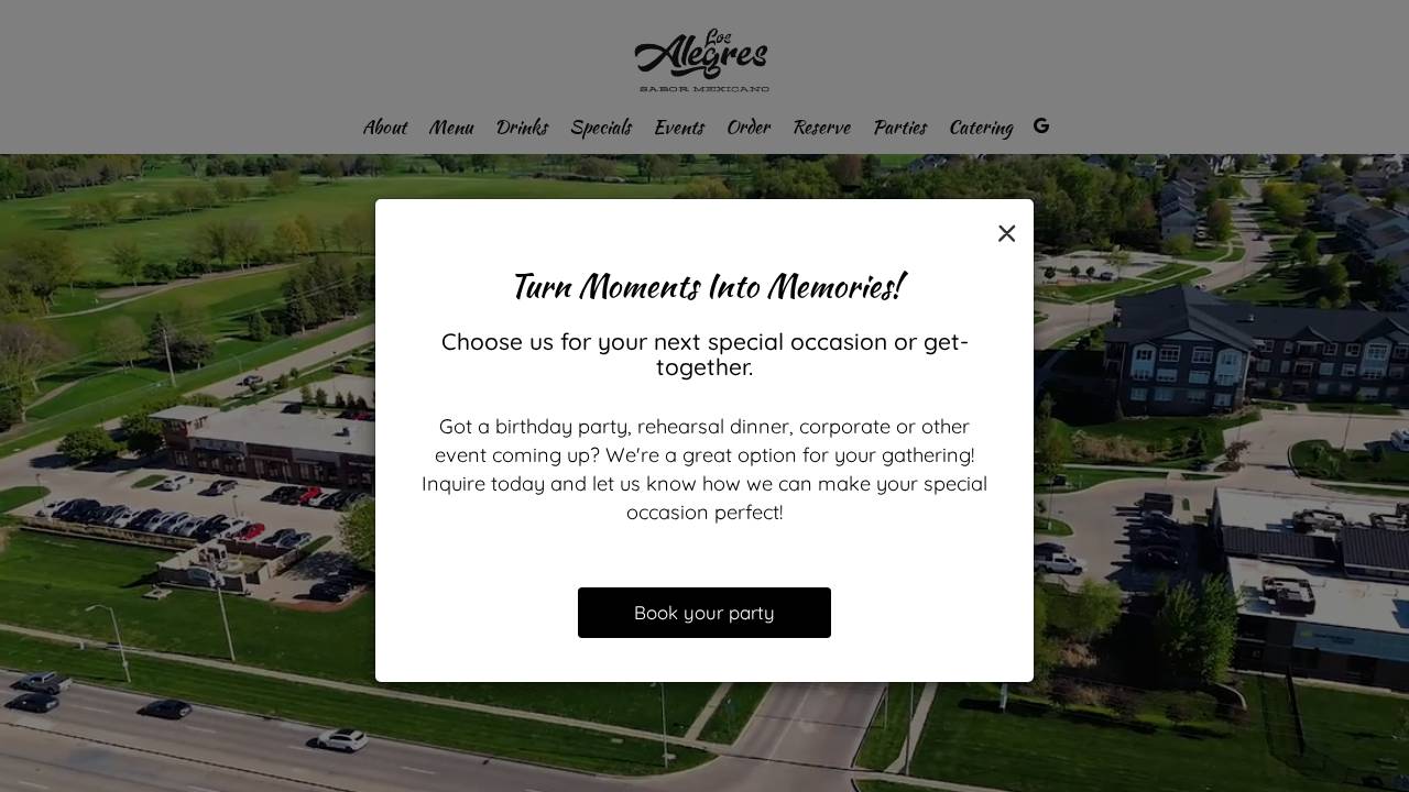 Los Alegres Inc. website screenshot