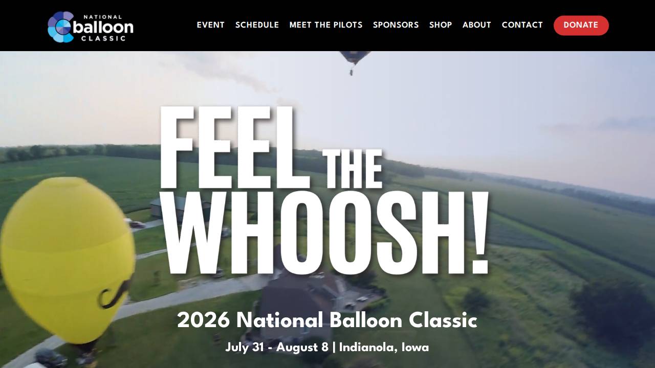 National Balloon Championship Ltd website screenshot