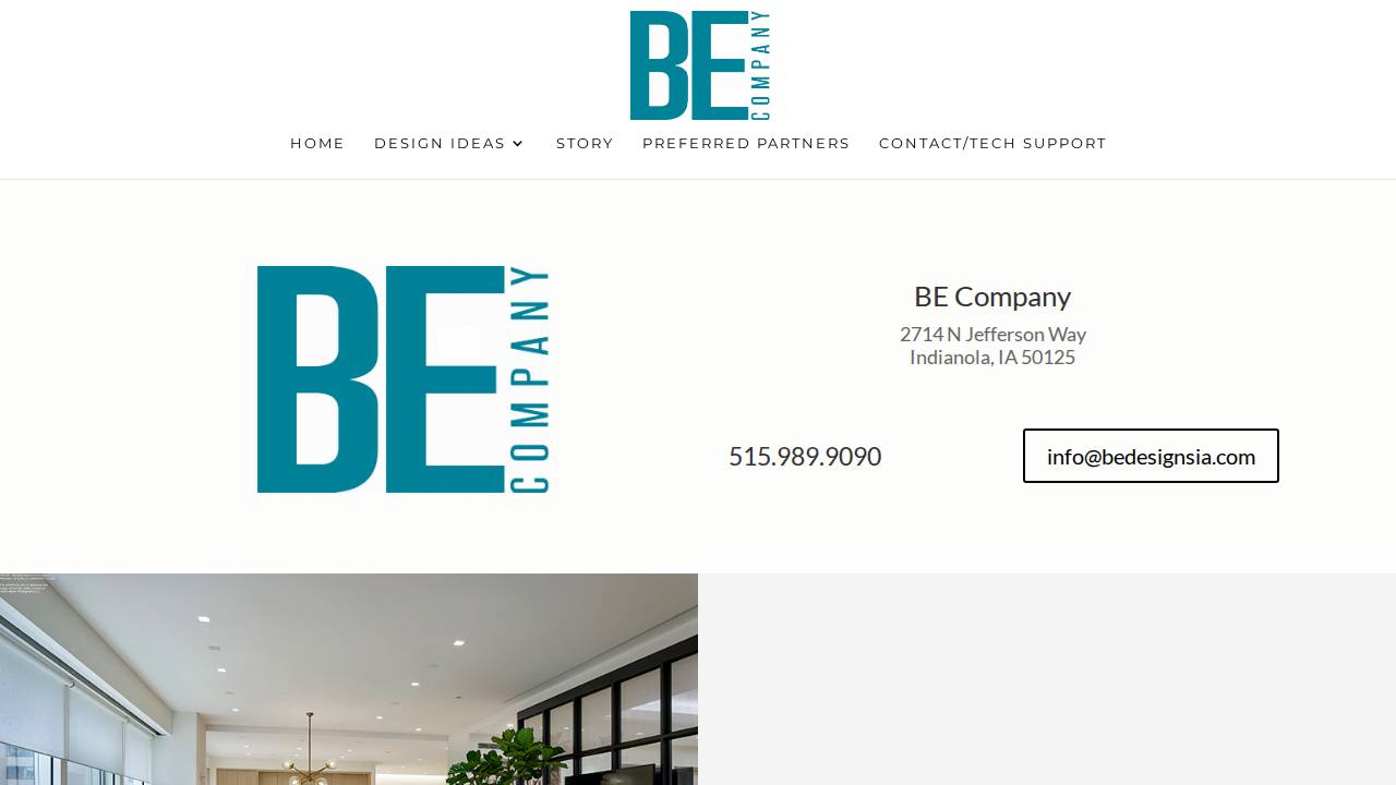 Be Company website screenshot