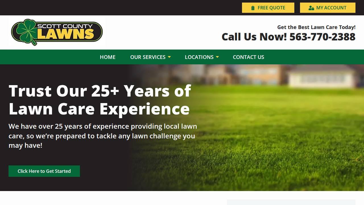 Scott Brother's Lawncare LLC website screenshot