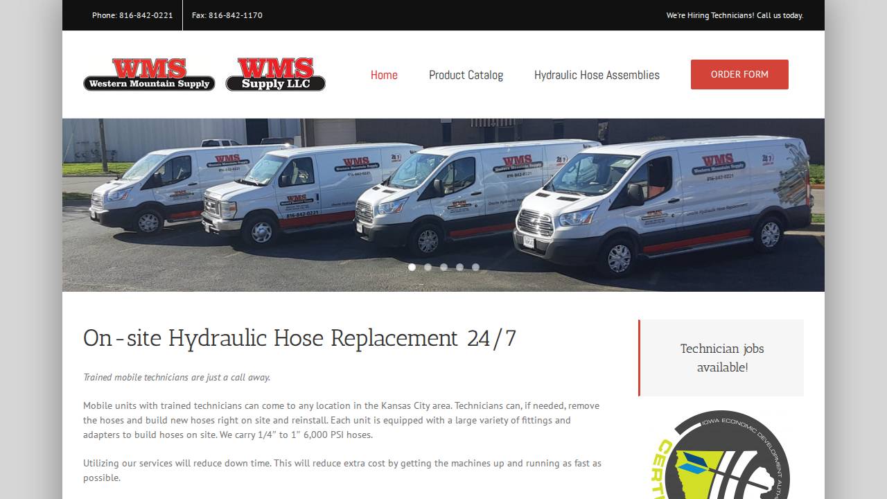 Wms Supply LLC website screenshot
