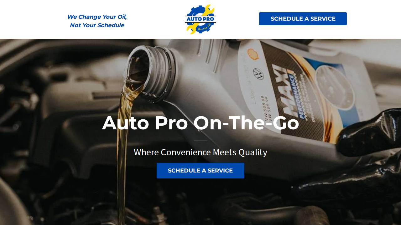 Auto Pro On-The-Go website screenshot