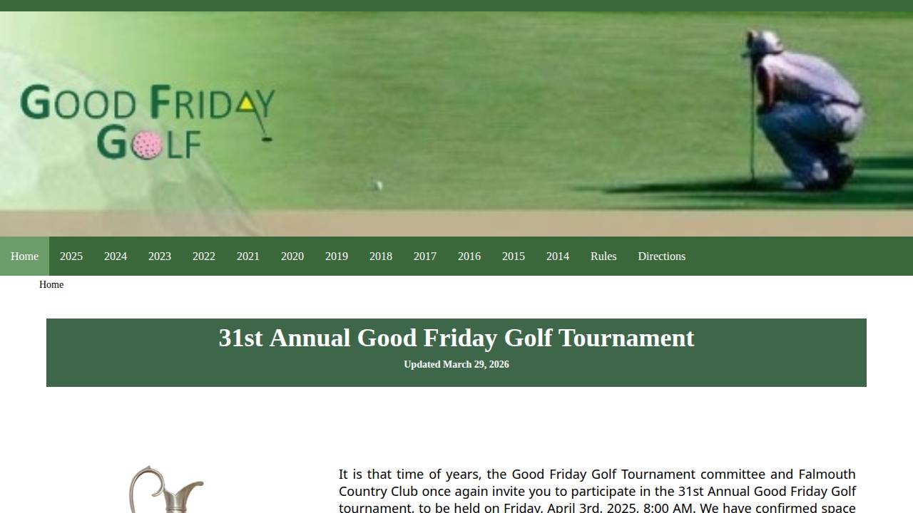Good Friday Golf LLC website screenshot