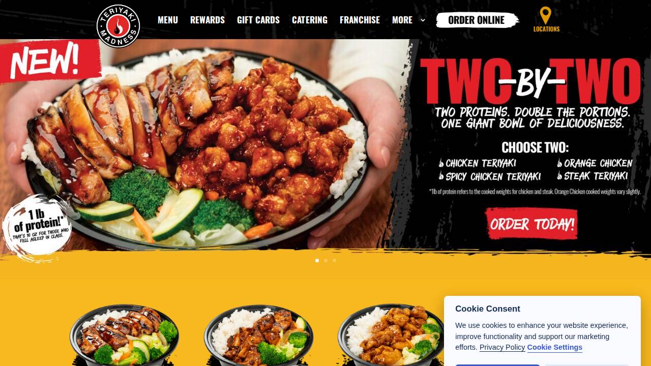 Teriyaki Madness website screenshot