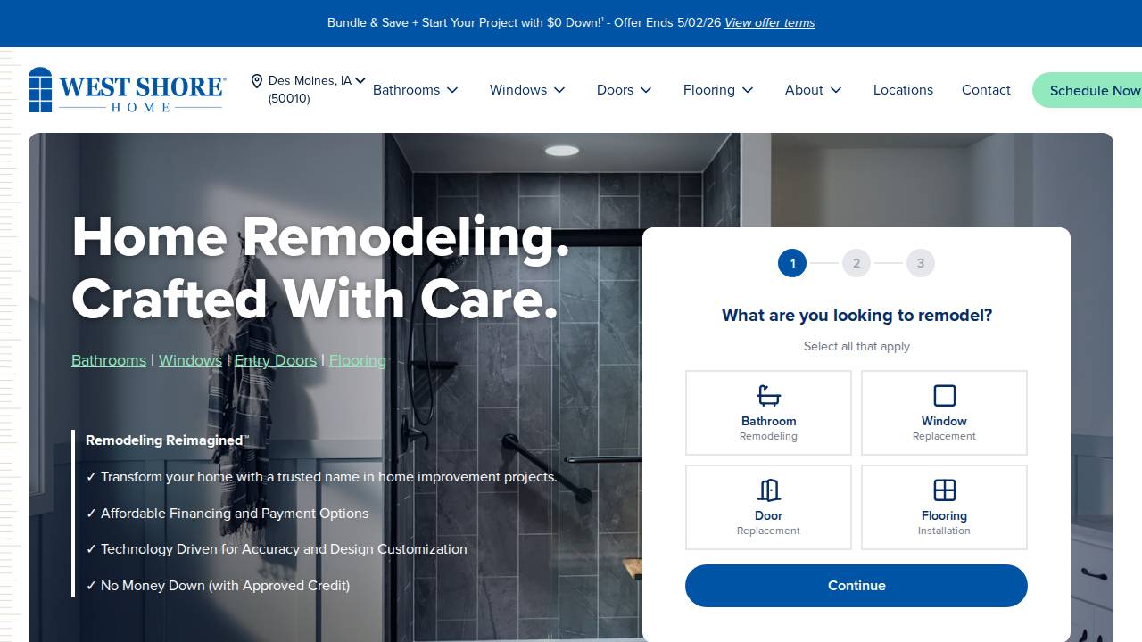 West Shore Home LLC website screenshot