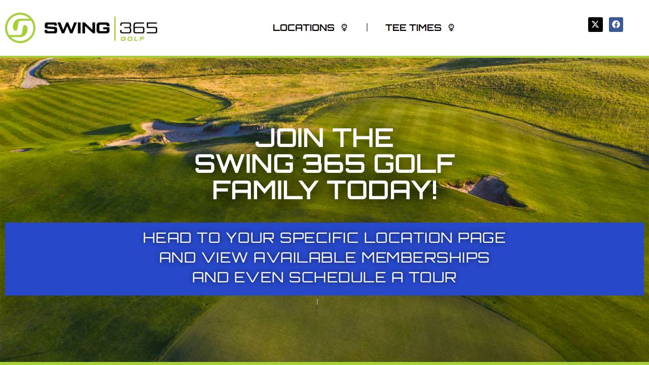 Swing 365 website screenshot