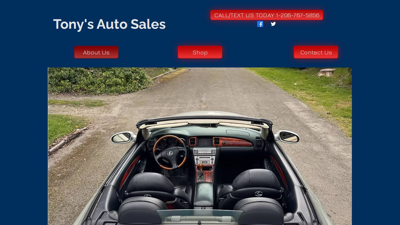 Tony Auto Sales LLC website screenshot