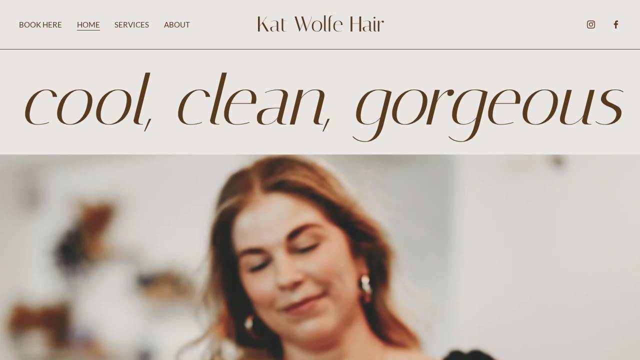 Kat Wolfe Hair LLC website screenshot
