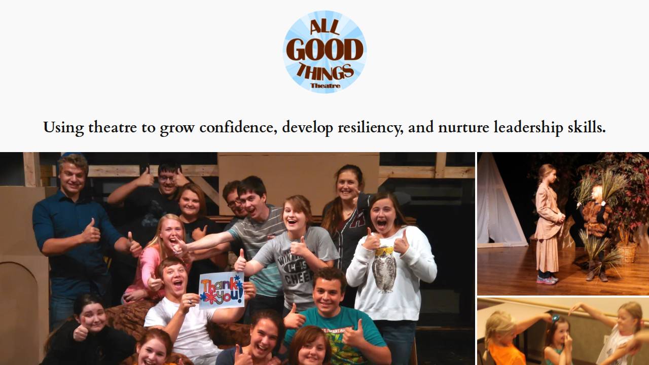 All Good Things Theatre website screenshot