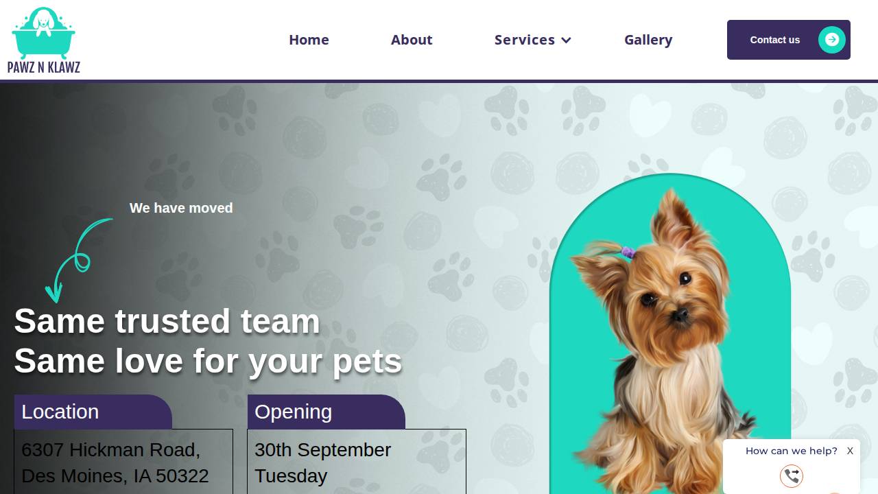 Dog Groomer website screenshot