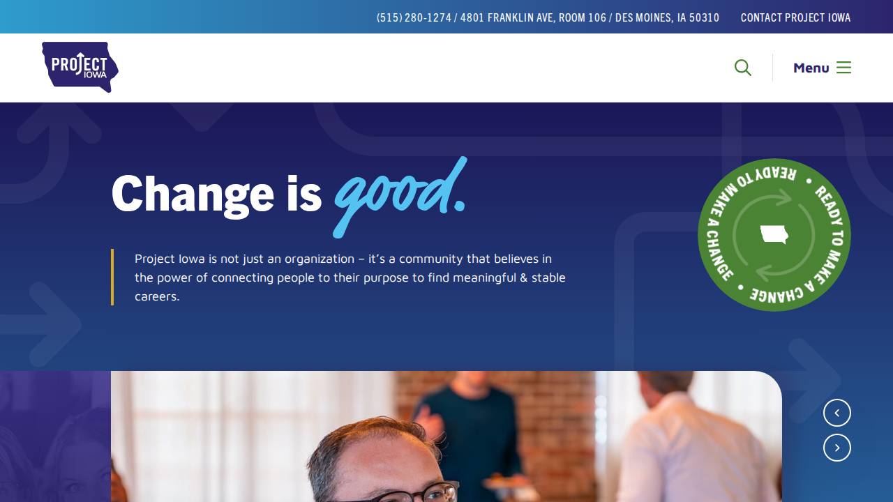 Project Iowa Inc. website screenshot