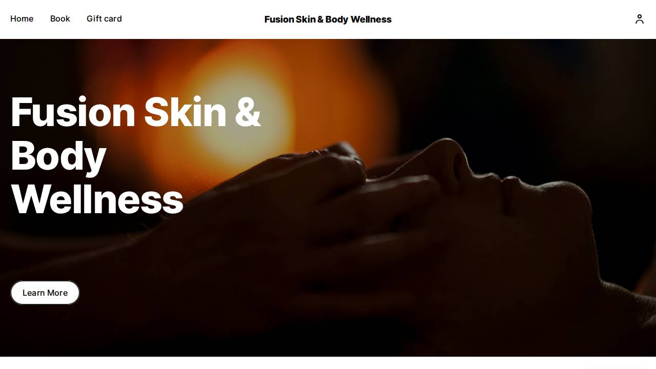 Fusion Skin & Body Wellness website screenshot