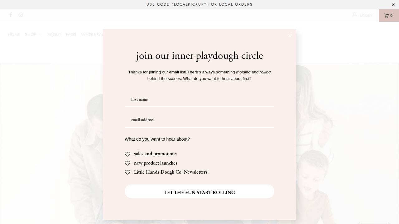 Little Hands Dough Co. website screenshot