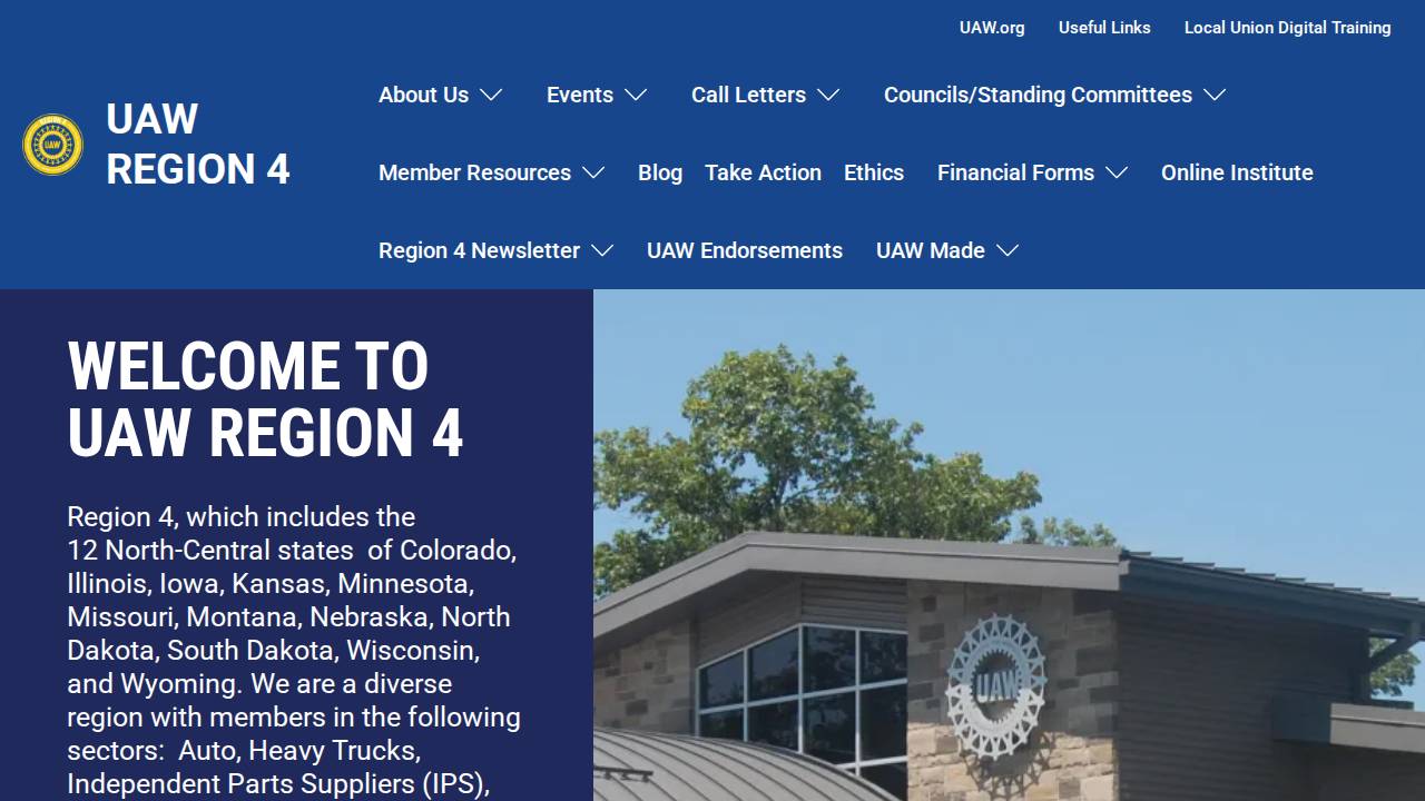 Uaw 2 website screenshot