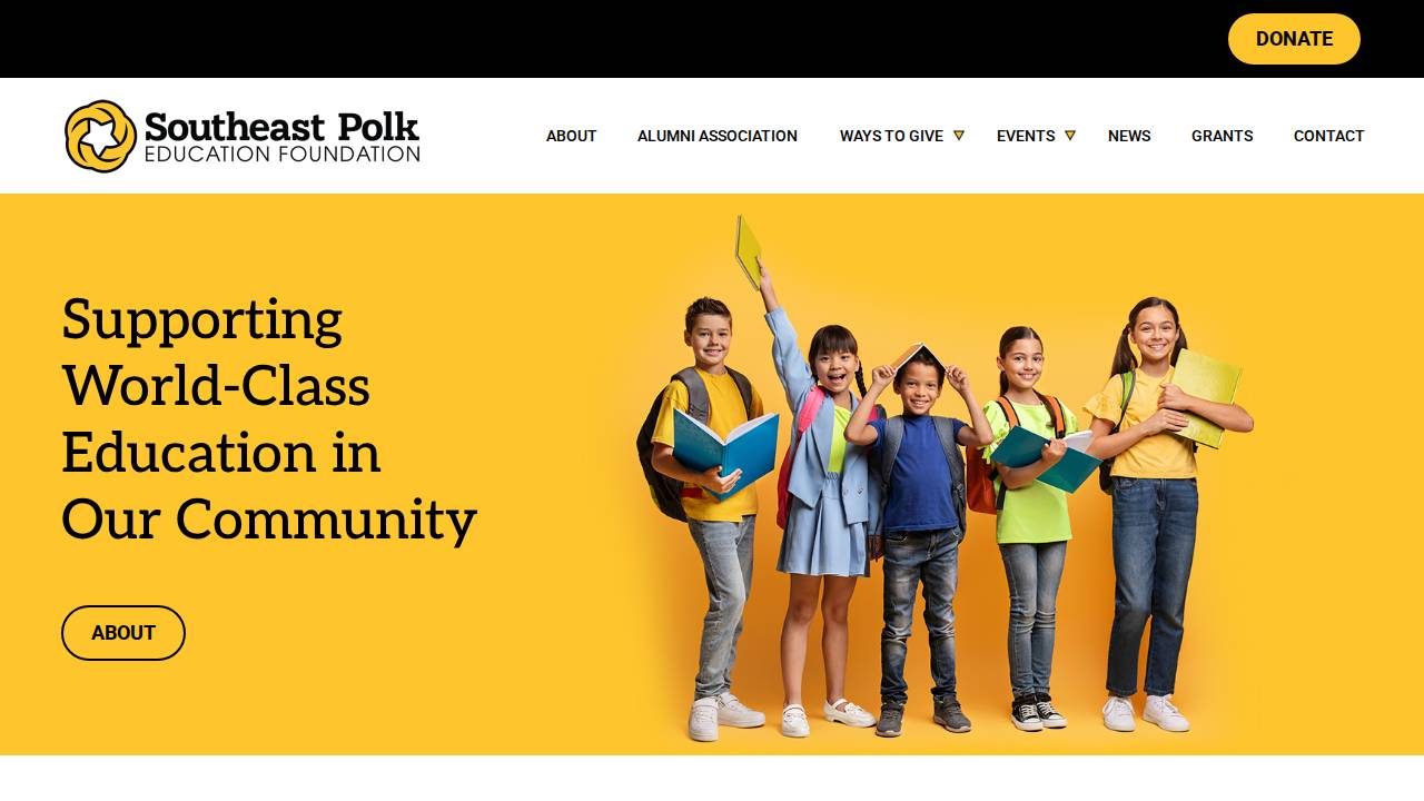 Southeast Polk Education Foundation website screenshot